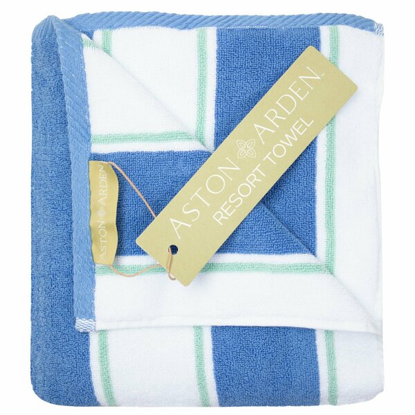 Monarch Brands Aston & Arden Pinstriped Beach Towel - Blue/Green PNP-BT-PINSTR-25BG